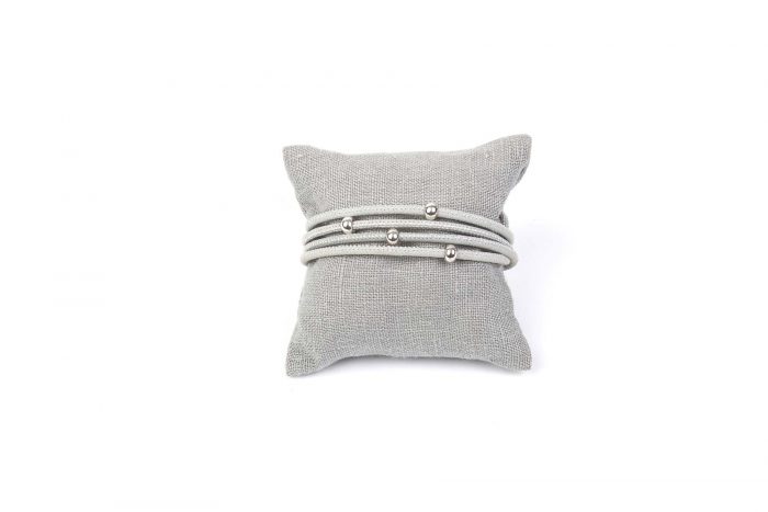 Lederarmband hellgrau